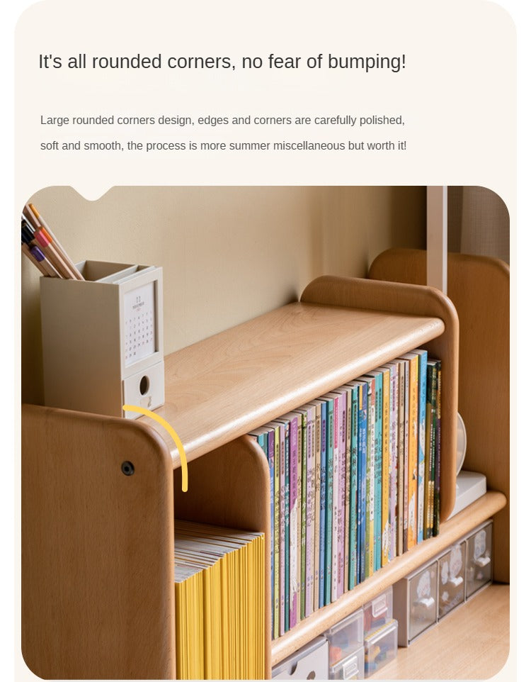 Beech, Oak, Poplar Solid Wood Children's Shelves Multi-function