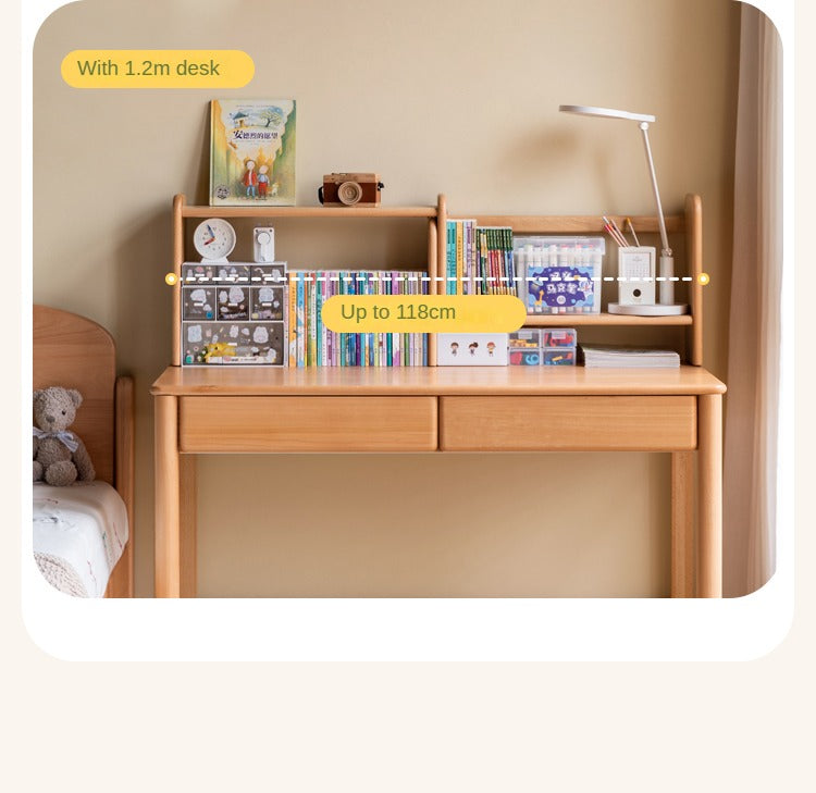 Beech, Oak, Poplar Solid Wood Children's Shelves Multi-function