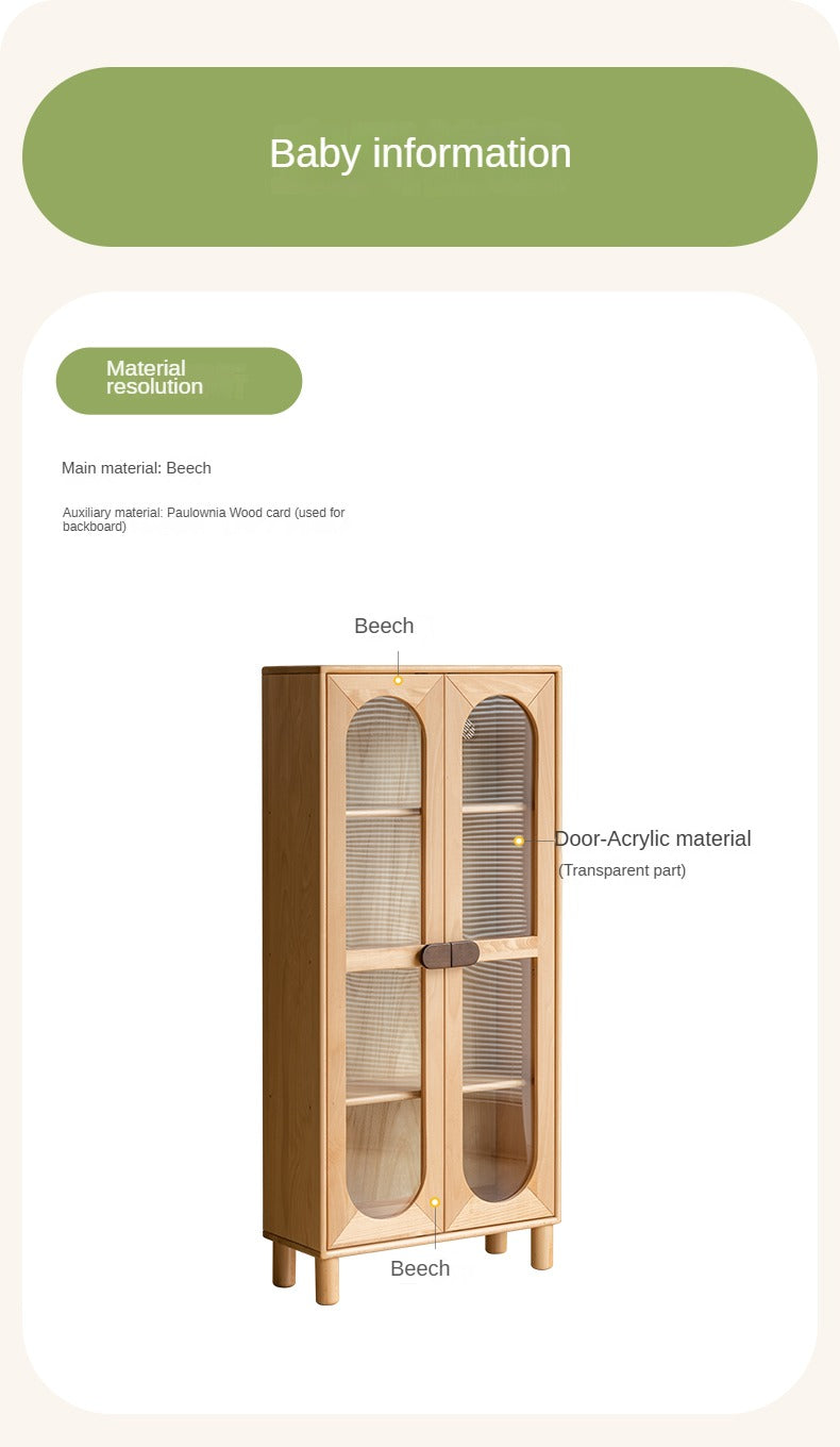 Beech Solid Wood Children's Сombination Bookshelf