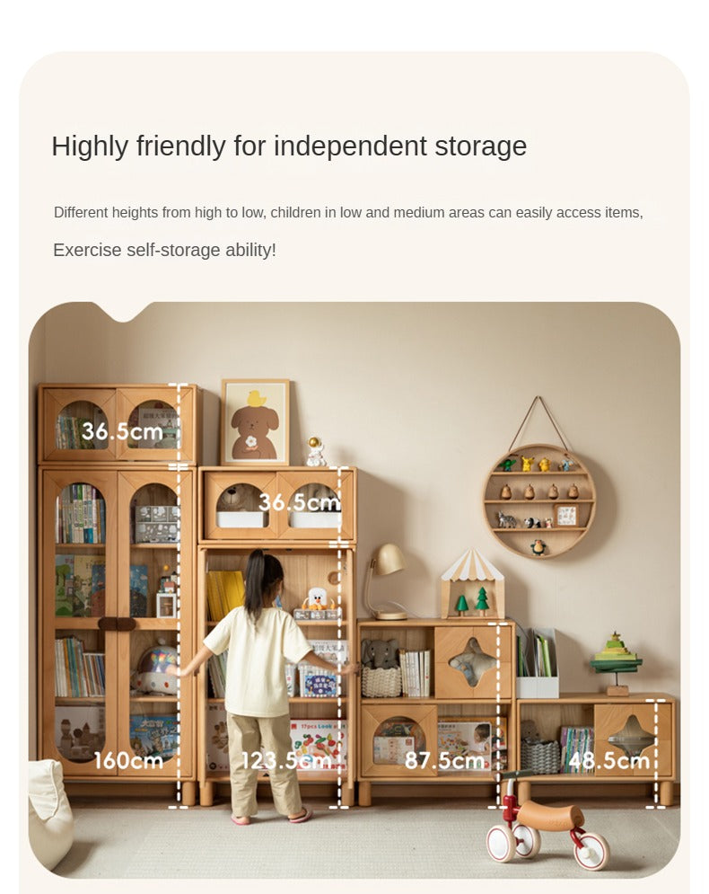 Beech Solid Wood Children's Сombination Bookshelf