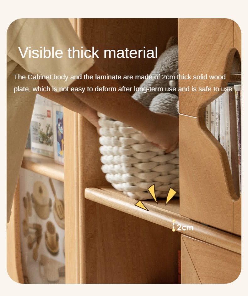 Beech Solid Wood Children's Сombination Bookshelf