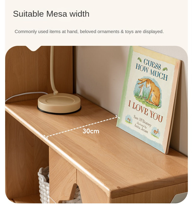 Beech Solid Wood Children's Сombination Bookshelf