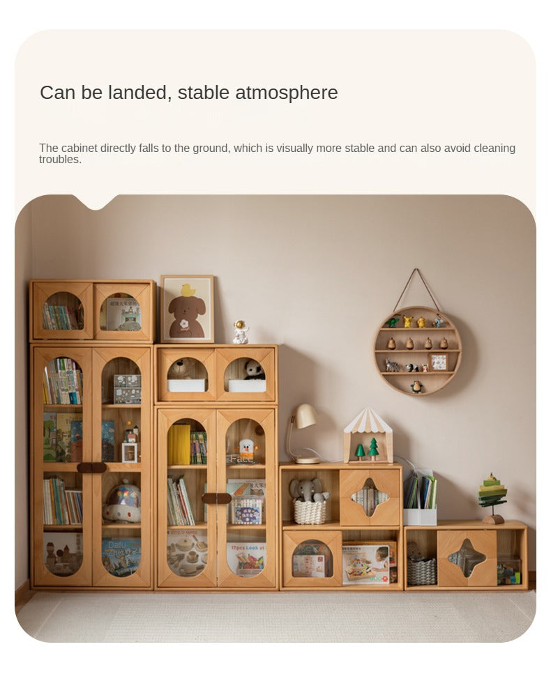 Beech Solid Wood Children's Сombination Bookshelf