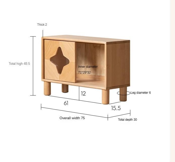 Beech Solid Wood Children's Сombination Bookshelf
