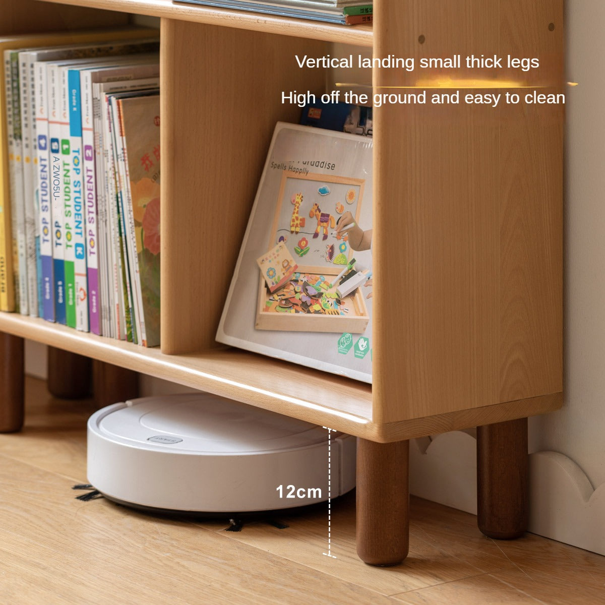 Beech Solid Wood Multi-layer Children's Combination Bookshelf