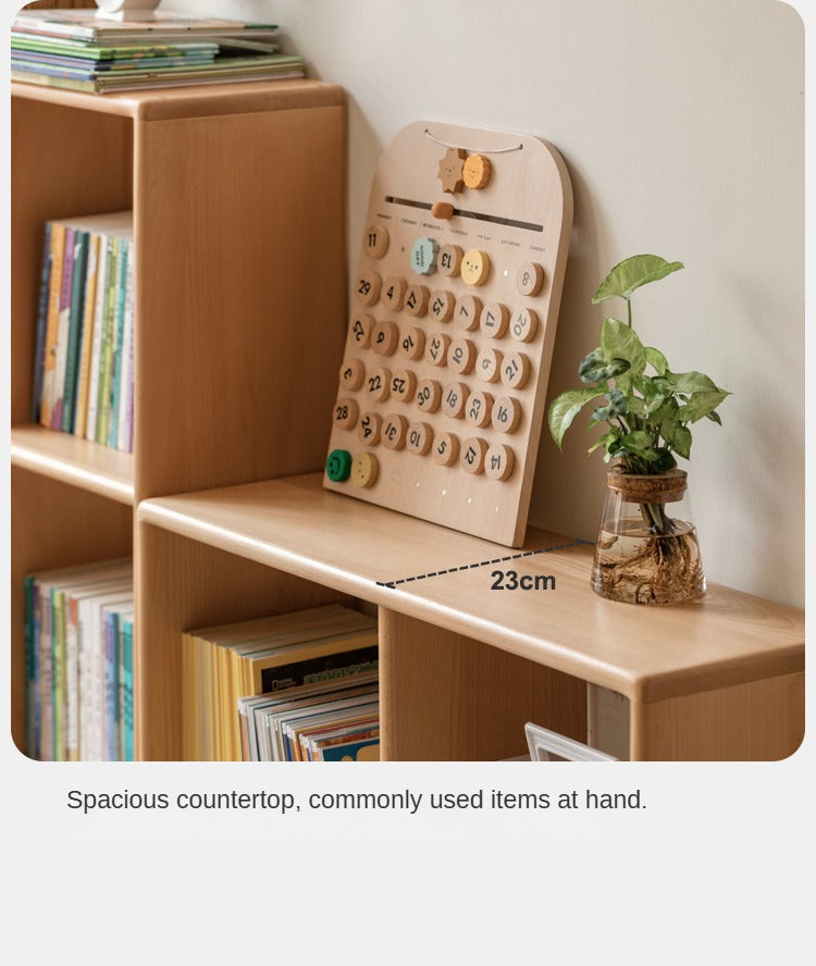Beech Solid Wood Multi-layer Children's Combination Bookshelf