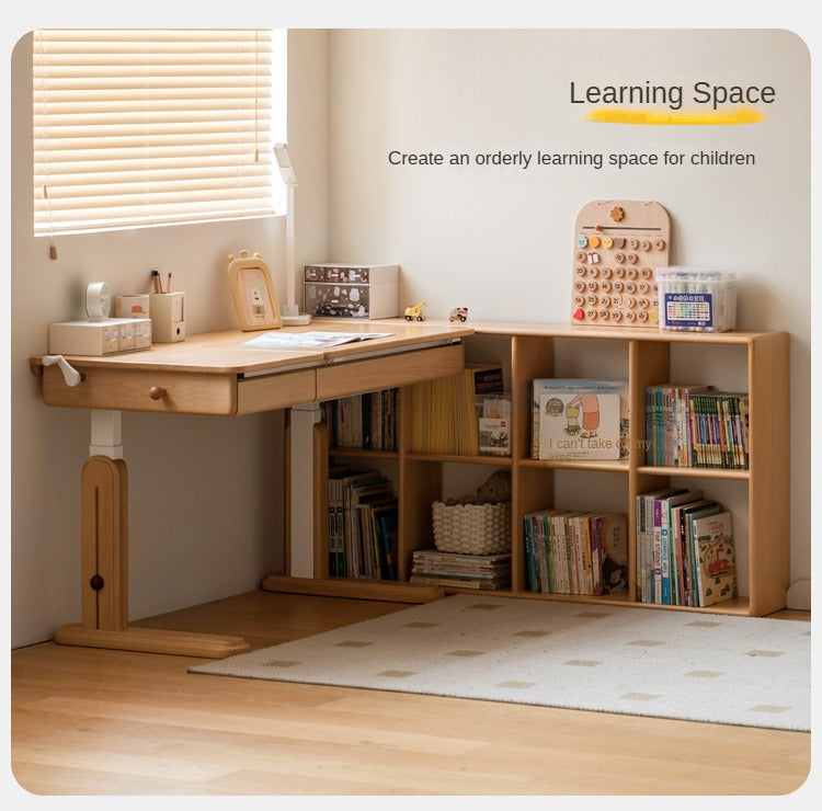 Beech Solid Wood Multi-layer Children's Combination Bookshelf