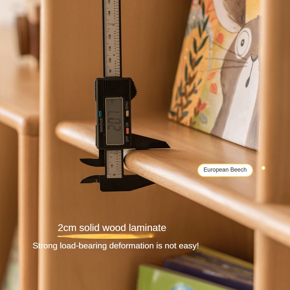 Beech Solid Wood Children's Combination Bookshelf