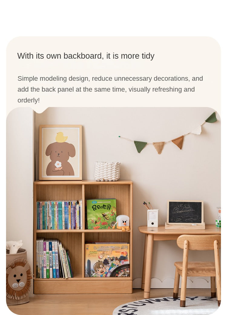 Beech Solid Wood Children's Combination Bookshelf