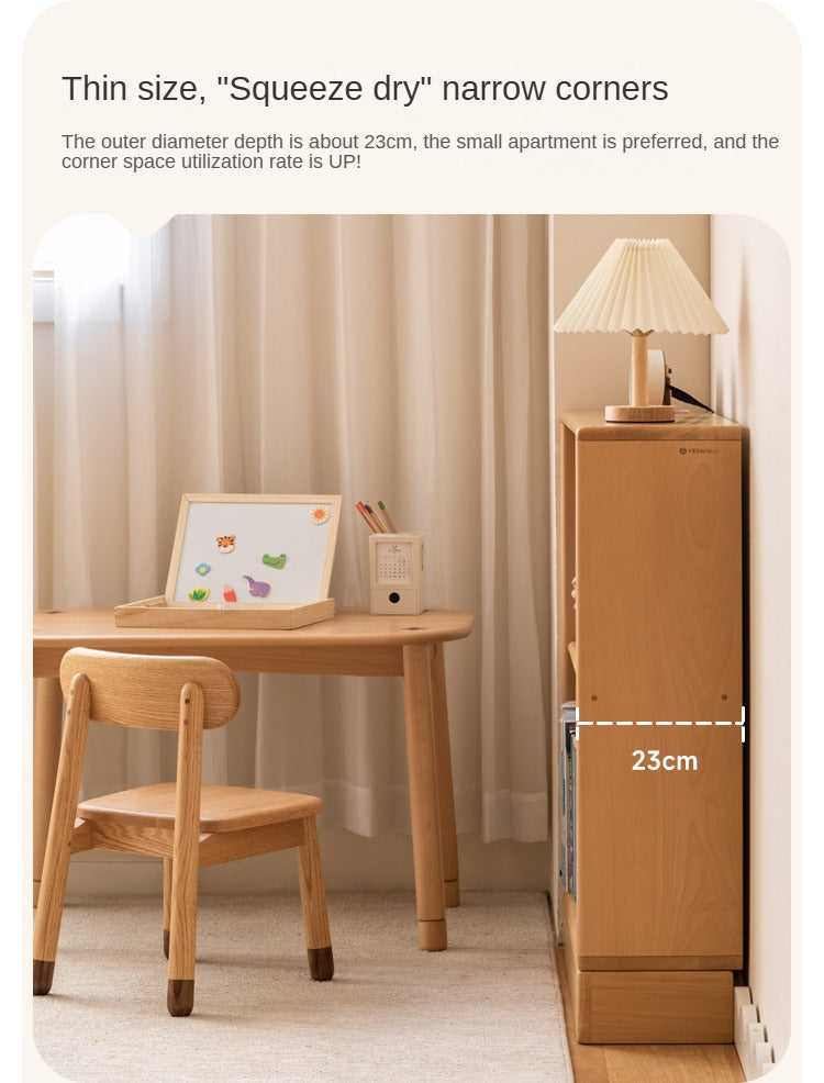 Beech Solid Wood Children's Combination Bookshelf