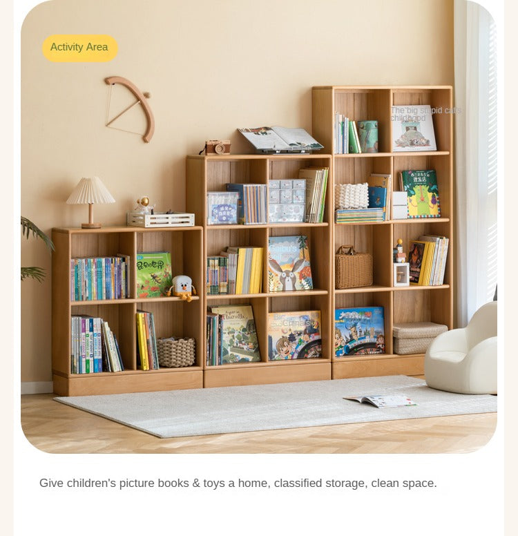 Beech Solid Wood Children's Combination Bookshelf