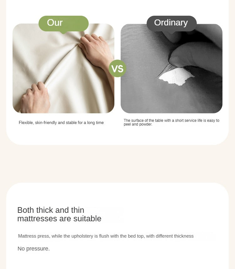 Organic leather cream style white Children's Bed