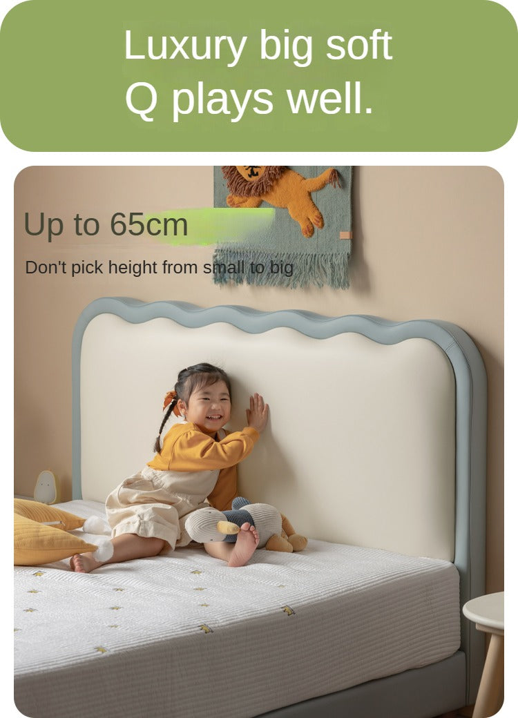 Organic Leather Children's Soft Bed Boys and Girls.