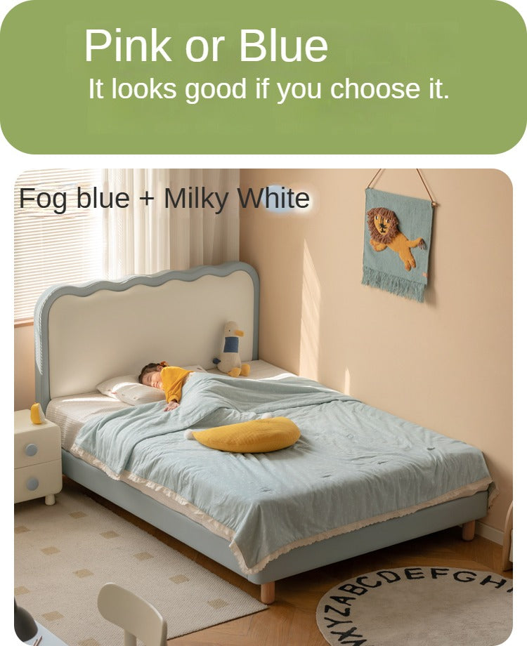 Organic Leather Children's Soft Bed Boys and Girls.