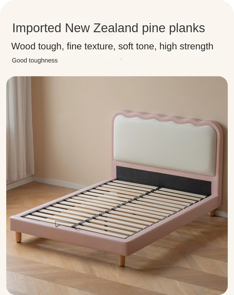 Organic Leather Children's Soft Bed Boys and Girls.