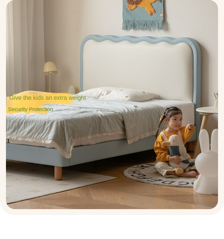 Organic Leather Children's Soft Bed Boys and Girls.