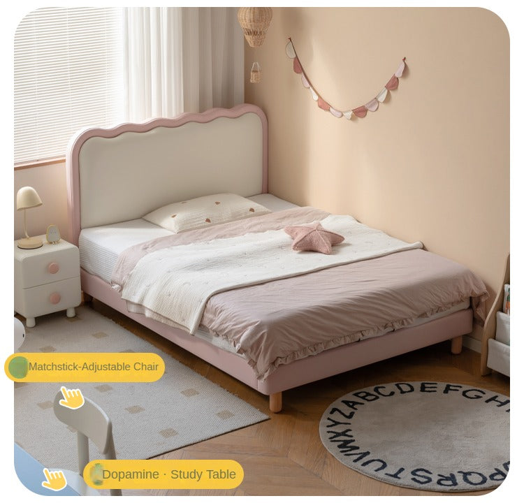 Organic Leather Children's Soft Bed Boys and Girls.