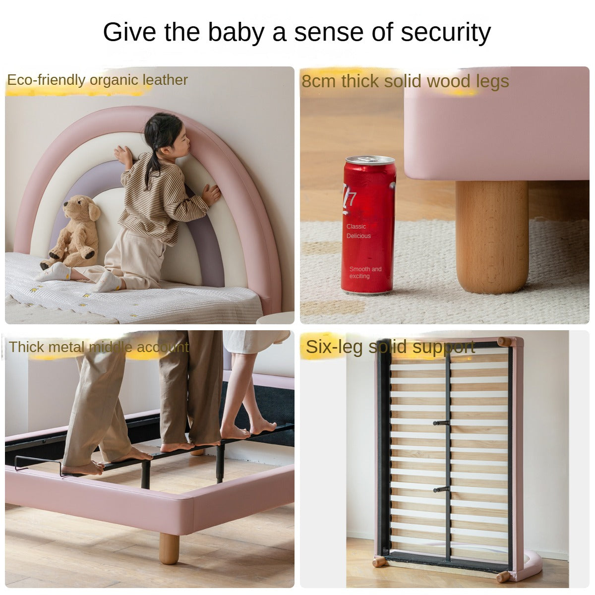 Organic leather Children's Soft Rainbow Bed.