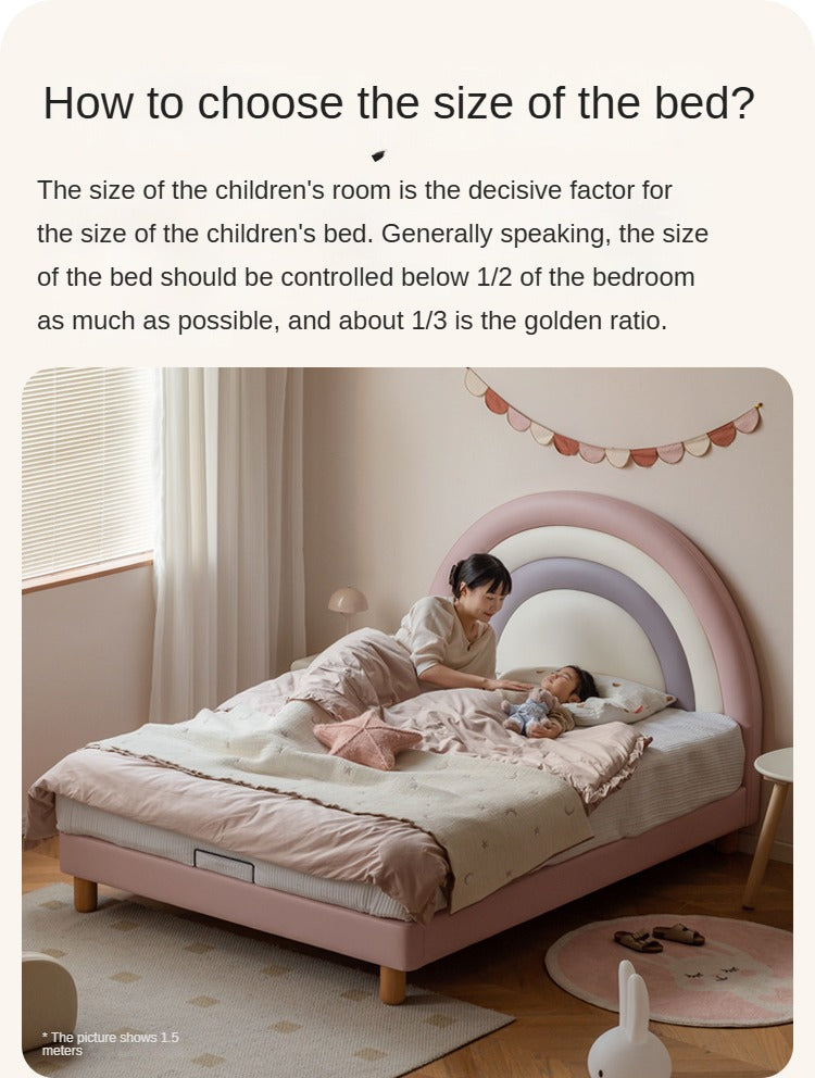 Organic leather Children's Soft Rainbow Bed.