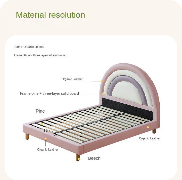 Organic leather Children's Soft Rainbow Bed.