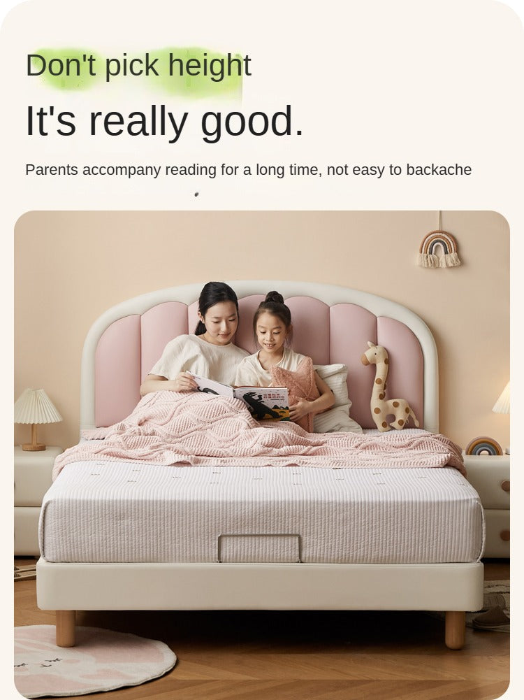 Organic leather Children's Cream Style Soft Bed.