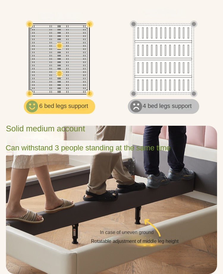 Organic leather Children's Cream Style Soft Bed.