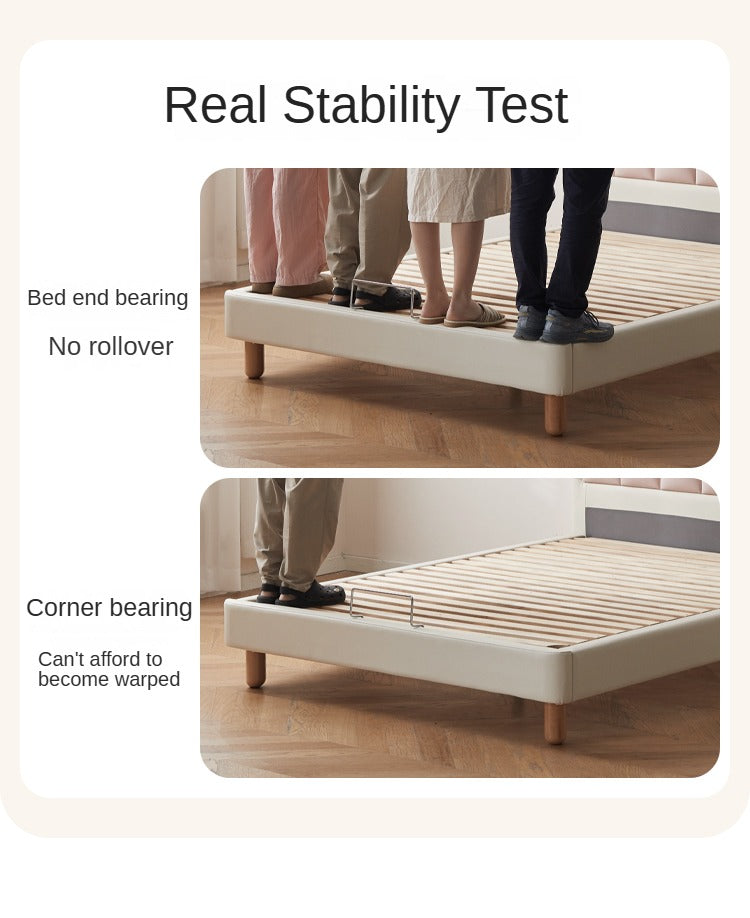 Organic leather Children's Cream Style Soft Bed.