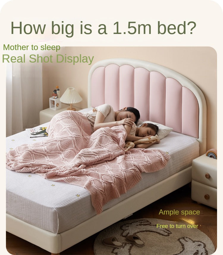 Organic leather Children's Cream Style Soft Bed.