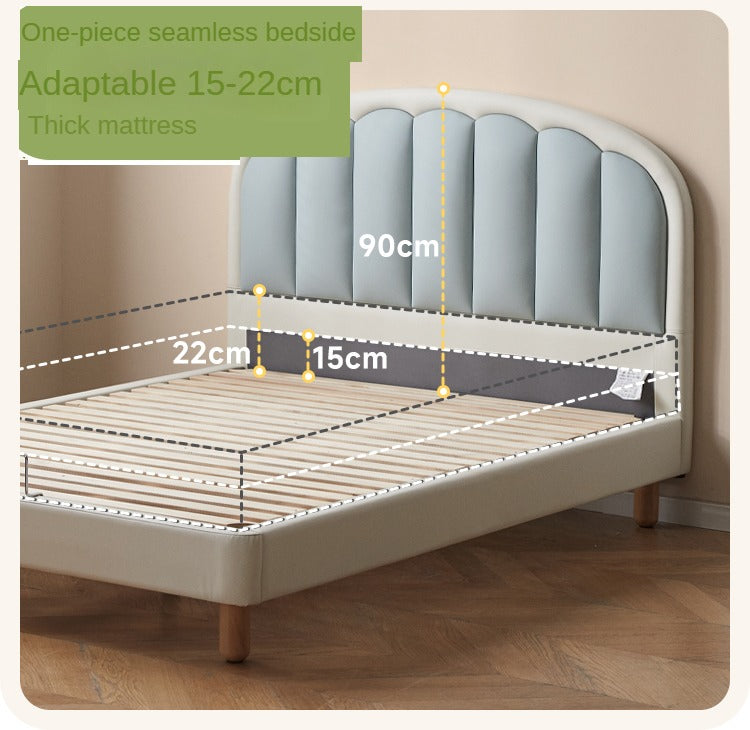 Organic leather Children's Cream Style Soft Bed.