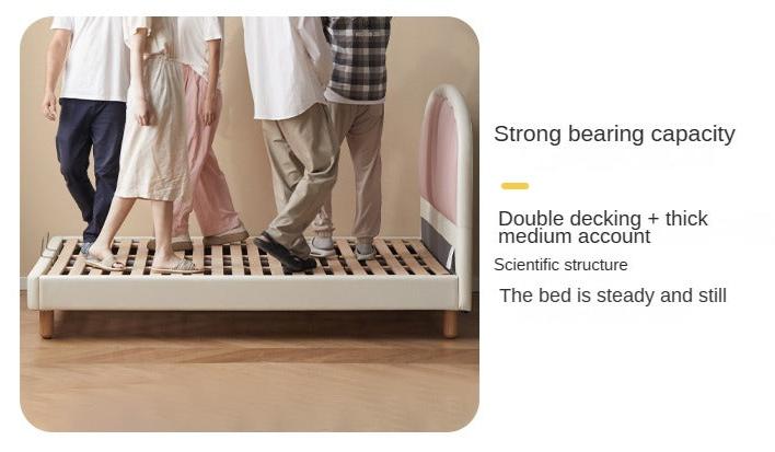 Organic leather Children's Cream Style Soft Bed.