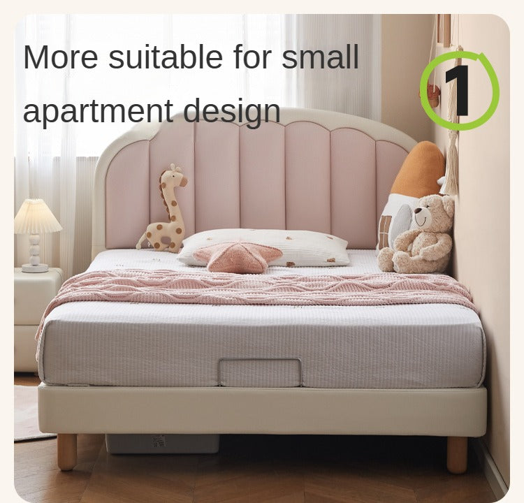 Organic leather Children's Cream Style Soft Bed.