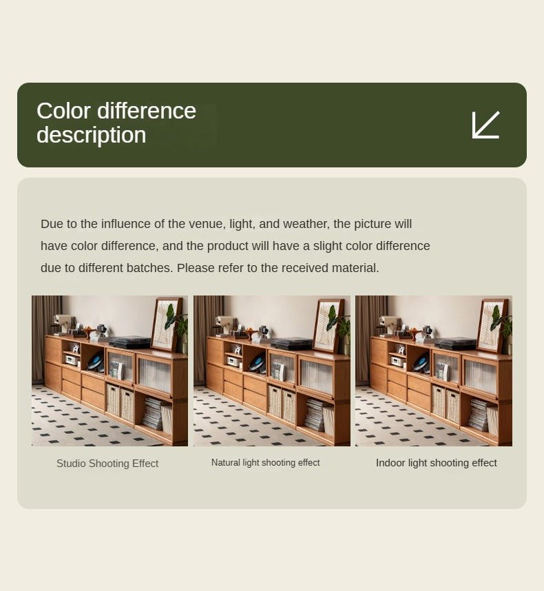 Cherry Solid Wood Free Combination Bookcase.