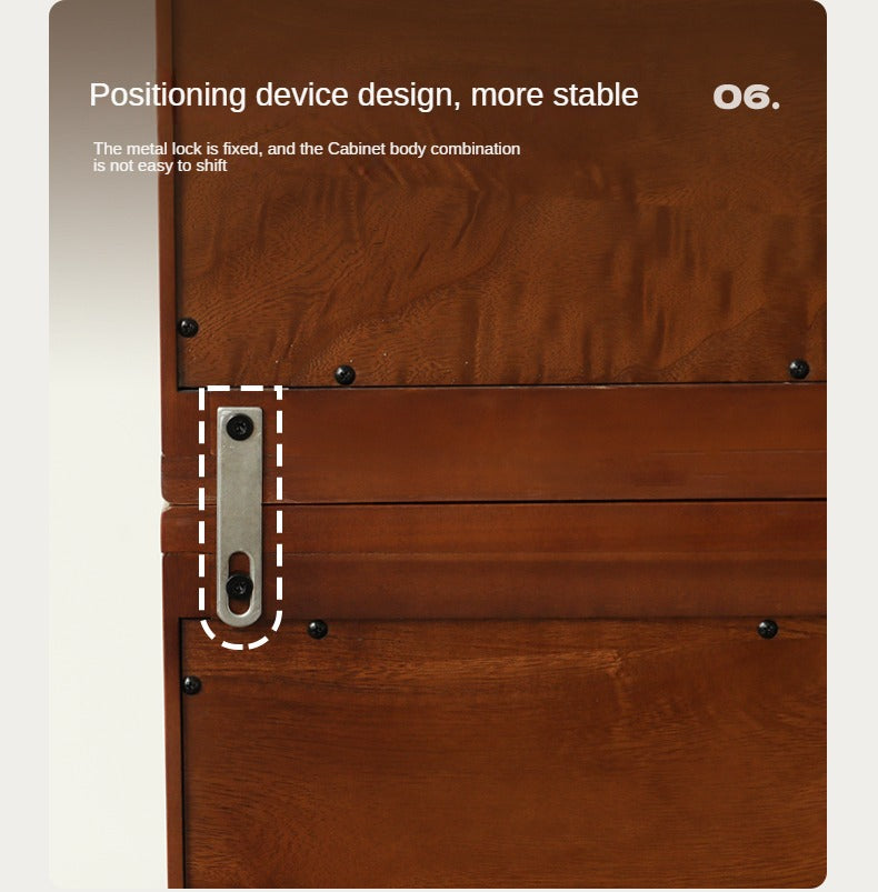 Cherry, Poplar Solid Wood Medieval Floor TV Cabinet.