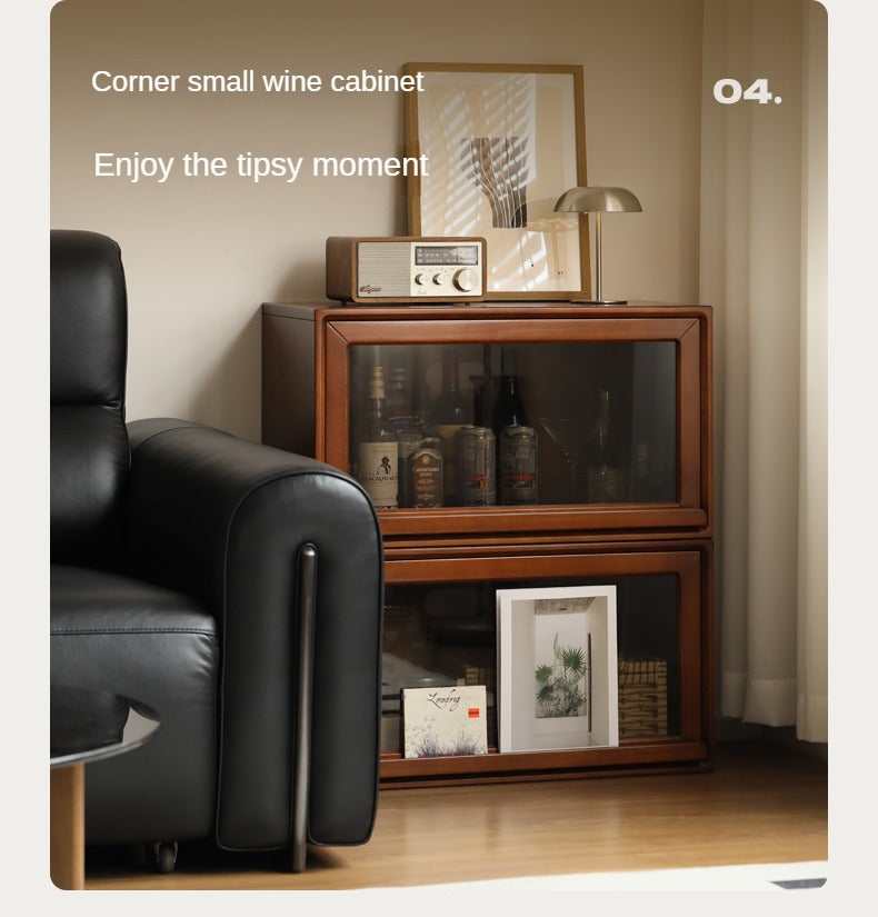 Cherry, Poplar Solid Wood Medieval Floor TV Cabinet.