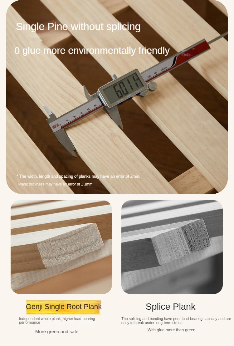 Rubber Wood White Cream Style Children's Soft Bed.