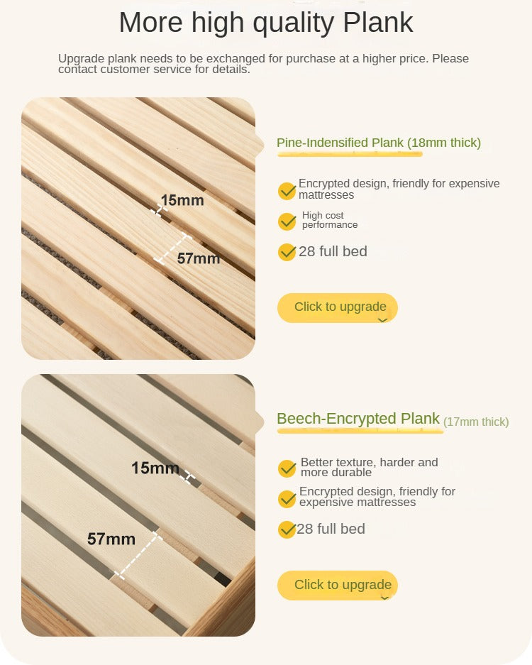 Rubber Wood White Cream Style Children's Soft Bed.