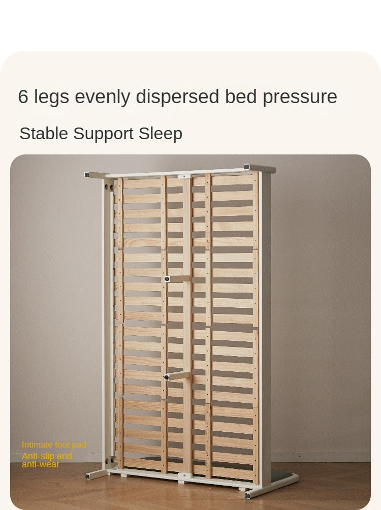 Rubber Wood White Cream Style Children's Soft Bed.