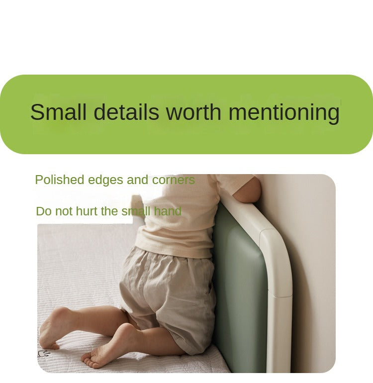 Rubber Wood White Cream Style Children's Soft Bed.