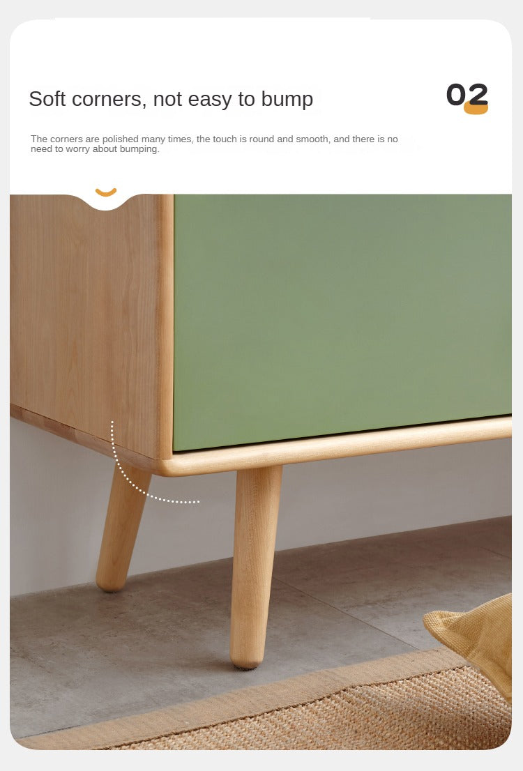 Beech Solid Wood TV Cabinet Forest-Style.