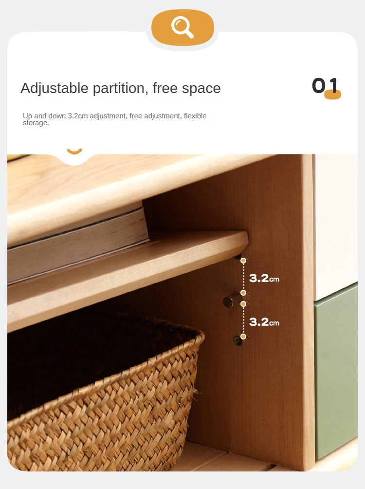 Beech Solid Wood TV Cabinet Forest-Style.