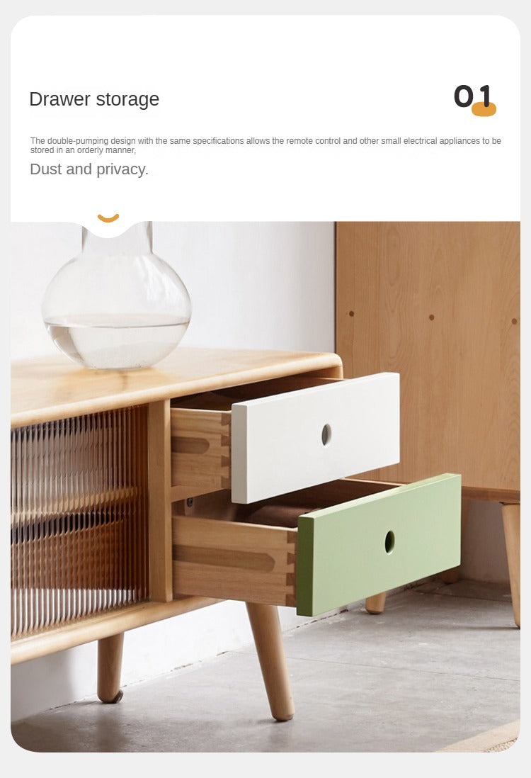 Beech Solid Wood TV Cabinet Forest-Style.