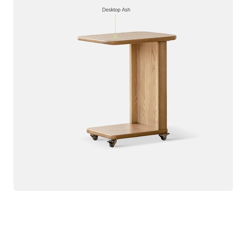 Ash Solid Wood Modern Rock Board Square Coffee Table