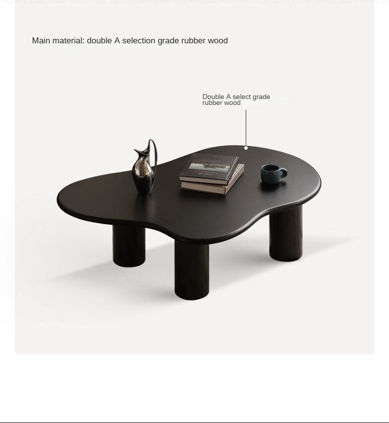 Solid RubberWood Black Coffee Table.