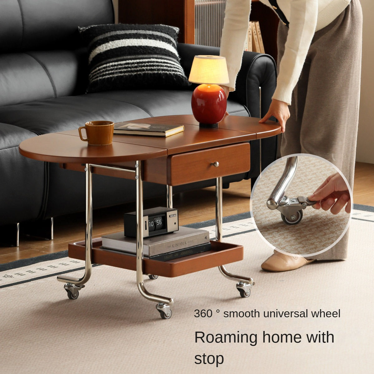 Poplar Solid Wood Folding Coffee Table.