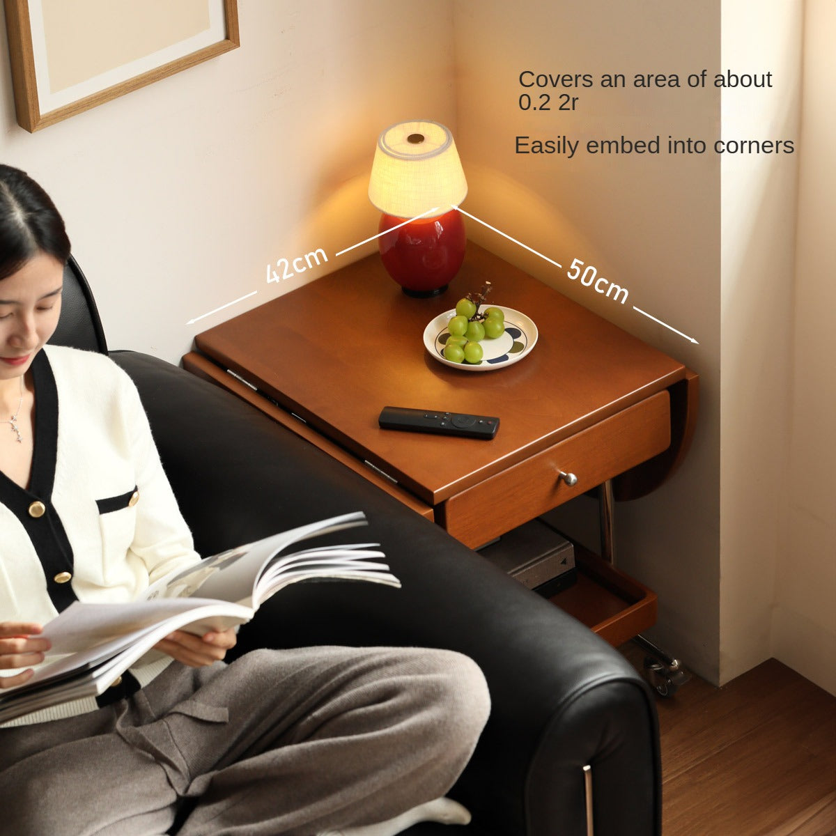 Poplar Solid Wood Folding Coffee Table.