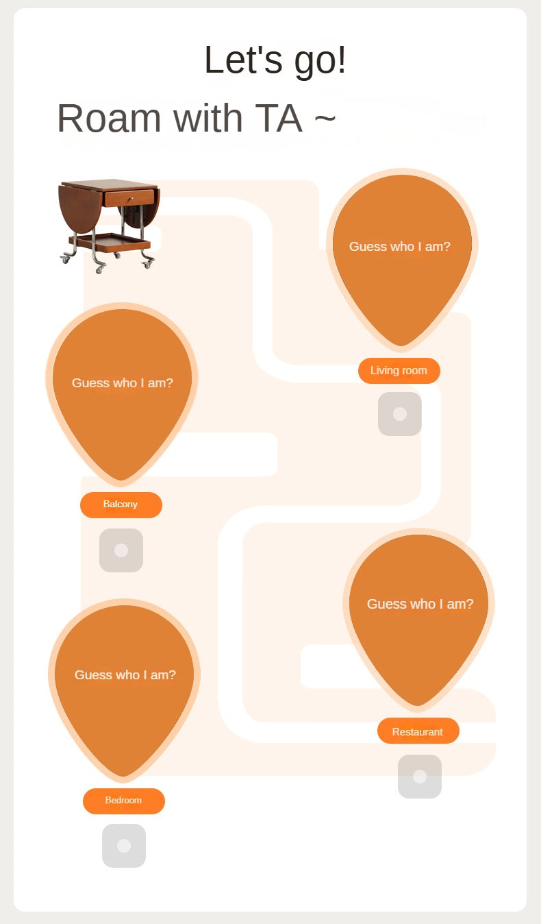 Poplar Solid Wood Folding Coffee Table.