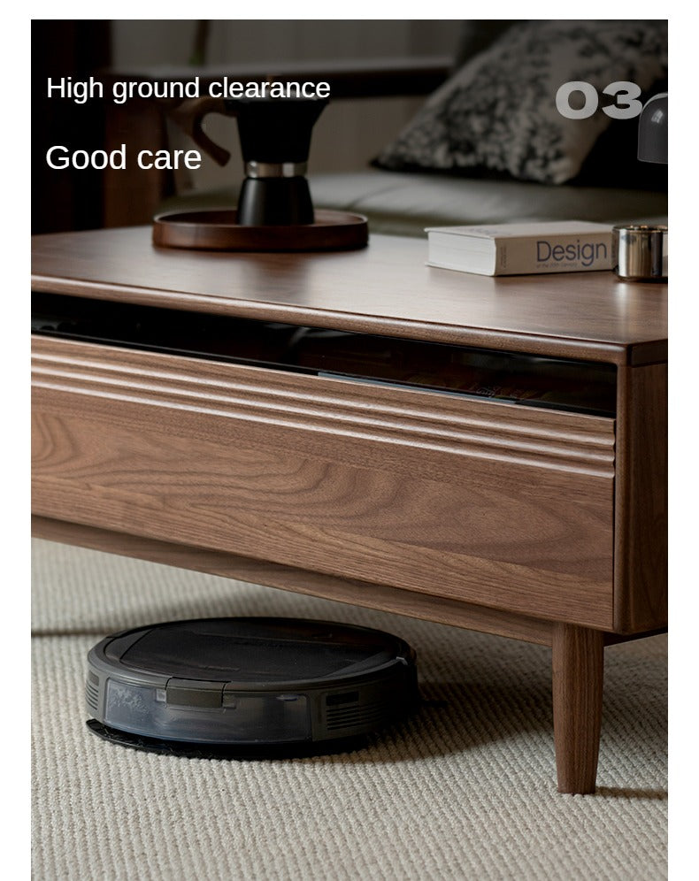 Black Walnut, Golden Sandalwood Solid Wood Coffee Table
