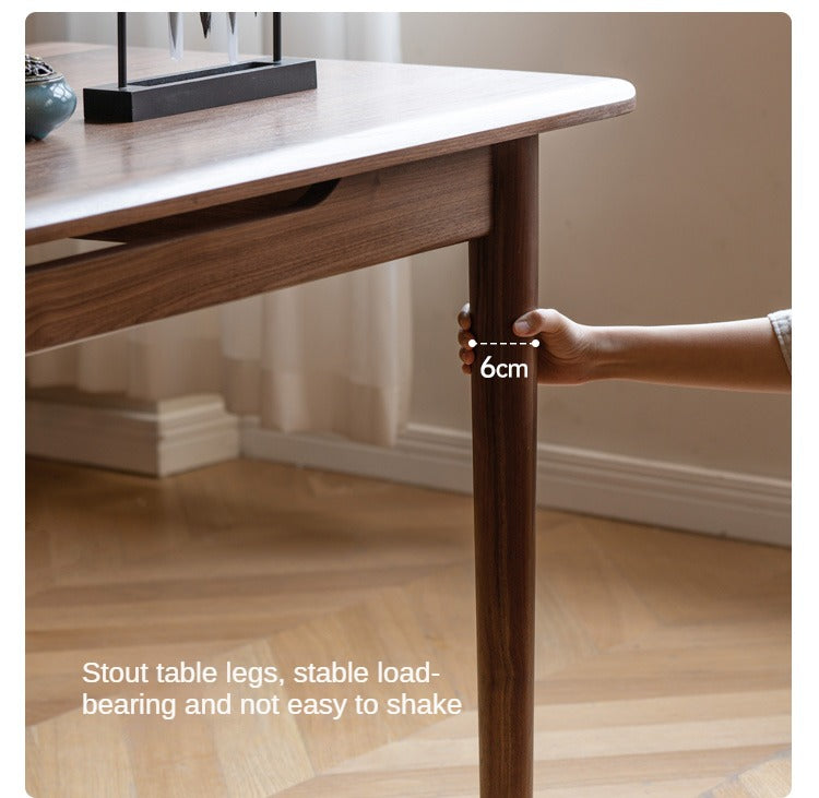 Black Walnut, Oak Solid Wood Tea Table