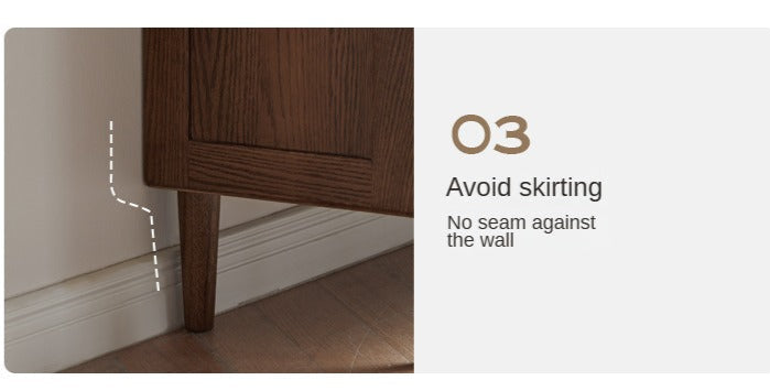 Oak Solid Wood, Solid Rubberwood Large Capacity Shoe Cabinet