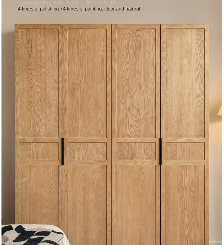 Black Walnut, Ash Solid Wood Wardrobe Modern Simple.